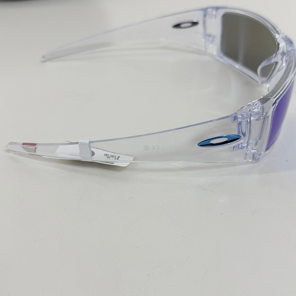 Oakley Sunglasses Heliostat OO9231-0761 Clear Frames Prizm Sapphire Lenses NEW - Picture 4 of 10